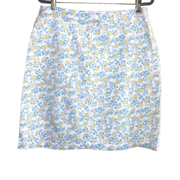 Woolrich Floral Print Linen Blend Skirt - Picture 2 of 7